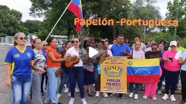 Protesta de maestros en Papelón
